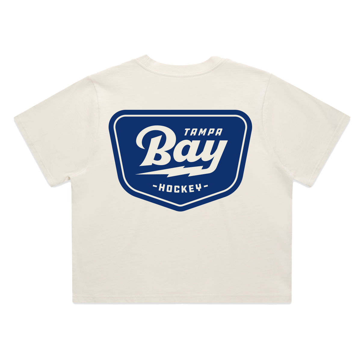Ladies Tampa Bay Hockey Badge Crop Tee