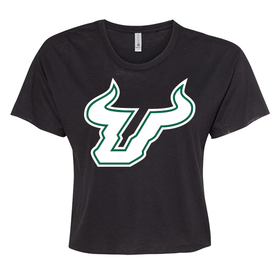USF Back in Black ladies crop tee