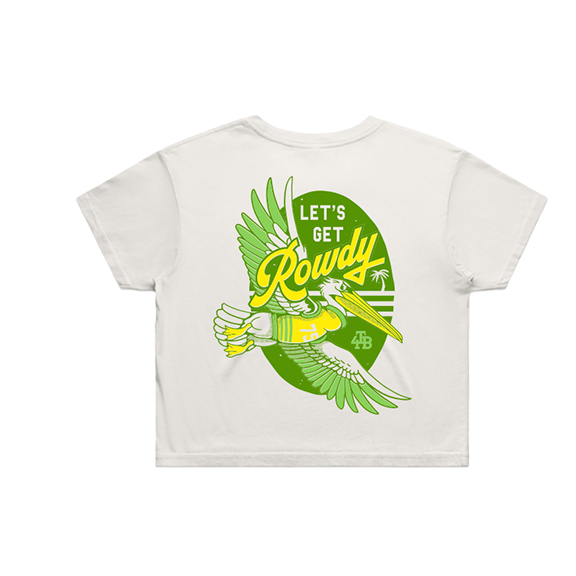 For the Bay Let's Get Rowdy Ladies Crop tee