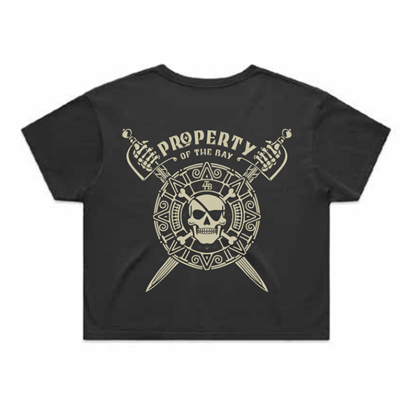 For the Bay Medallion Crop tee