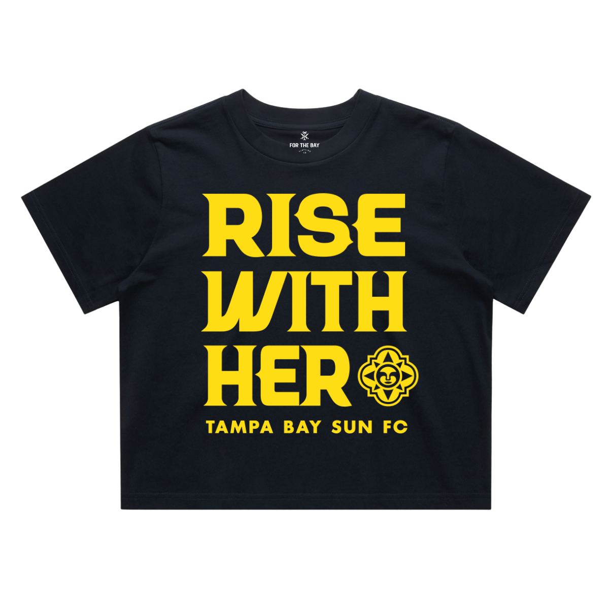 For the Bay x Tampa Bay Sun FC Rise with Her Crop Tee