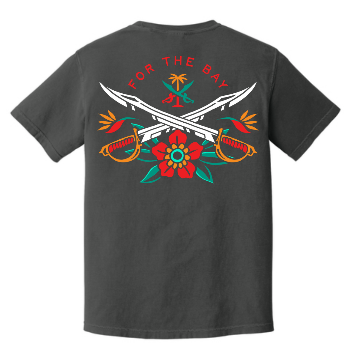 For the Bay Hibiscus Crest Tee