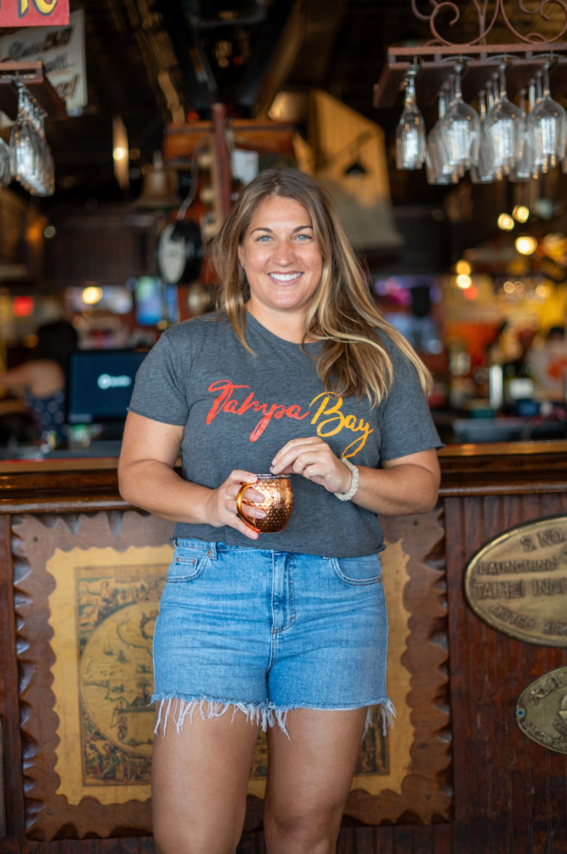 Ladies Script Tampa Bay Cropped tee