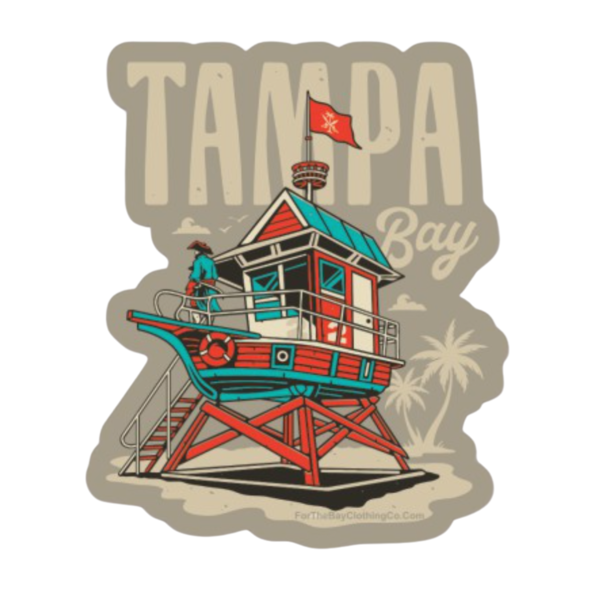 Pirate on watch sticker