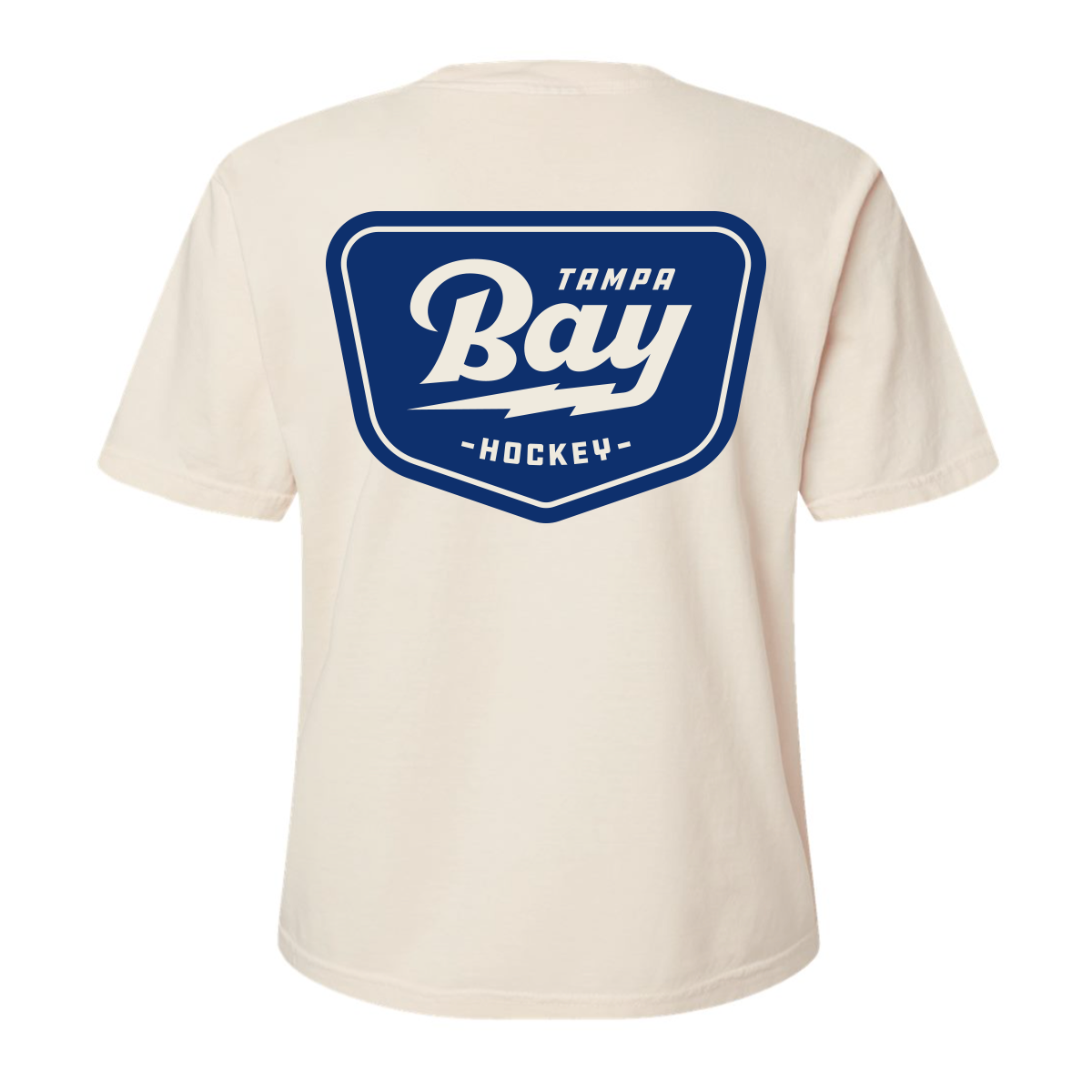Ladies Tampa Bay Hockey Badge Crop Tee
