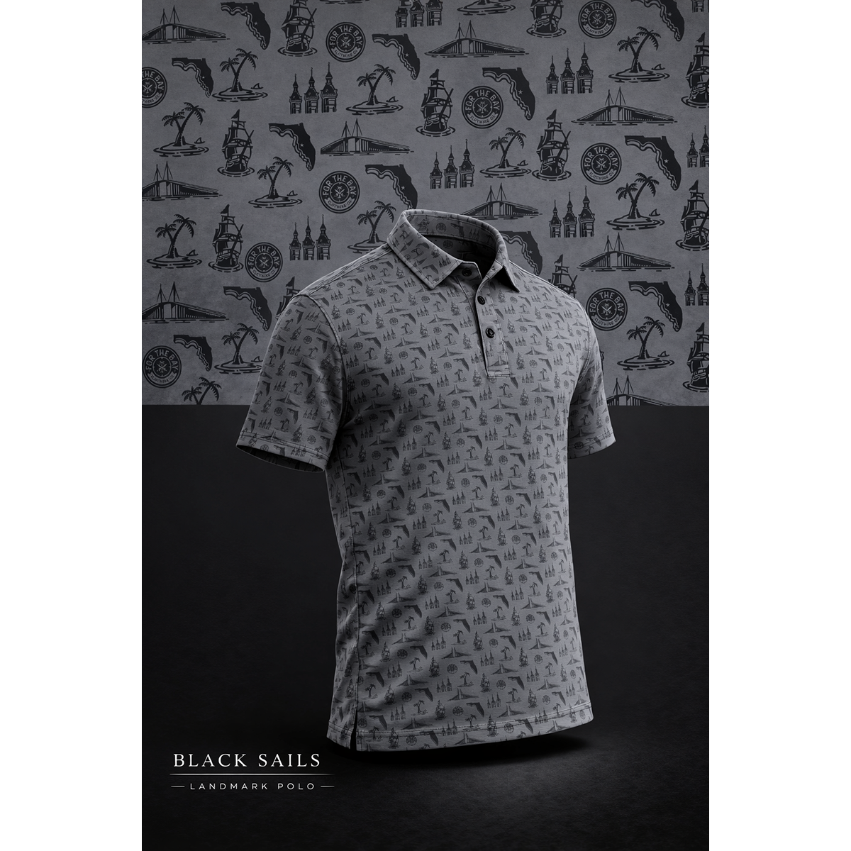 For the Bay Landmark Polo - Black Sails