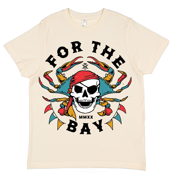 For the Bay Crabby Pirate Toddler Tee