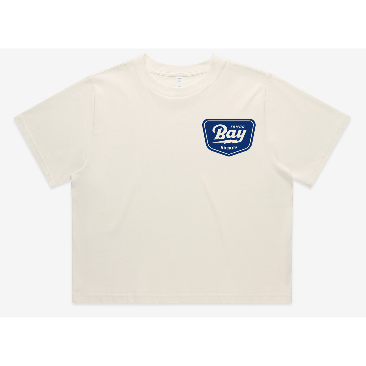 Ladies Tampa Bay Hockey Badge Crop Tee