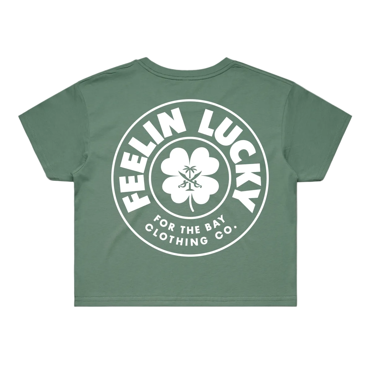 Ladies Feelin' Lucky Crop Tee