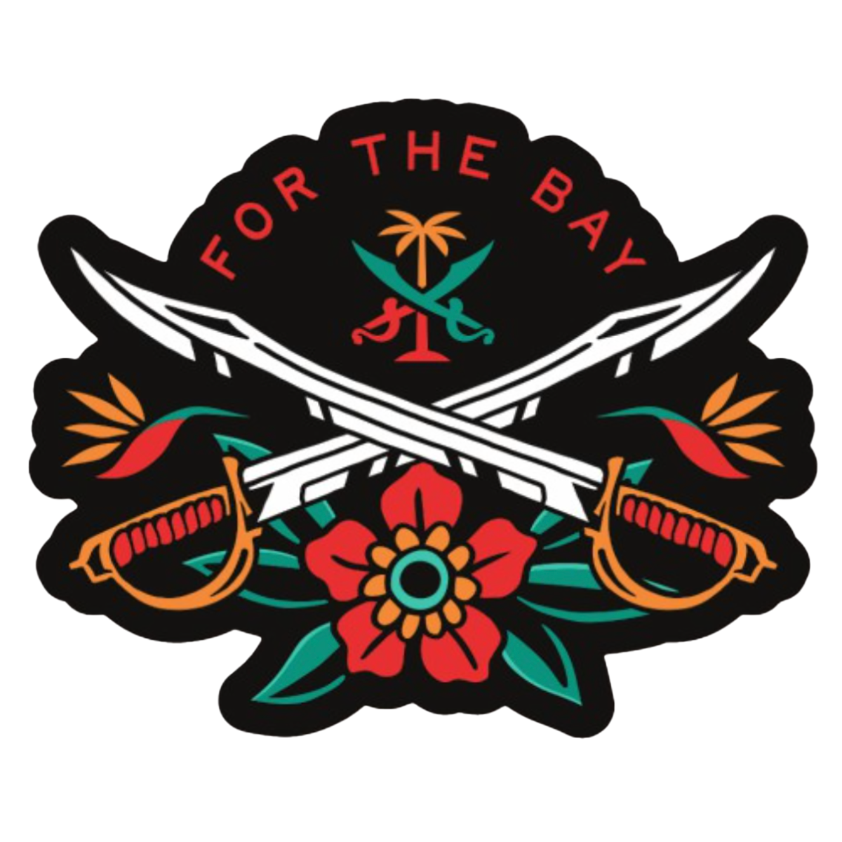 For the Bay Hibiscus Sticker