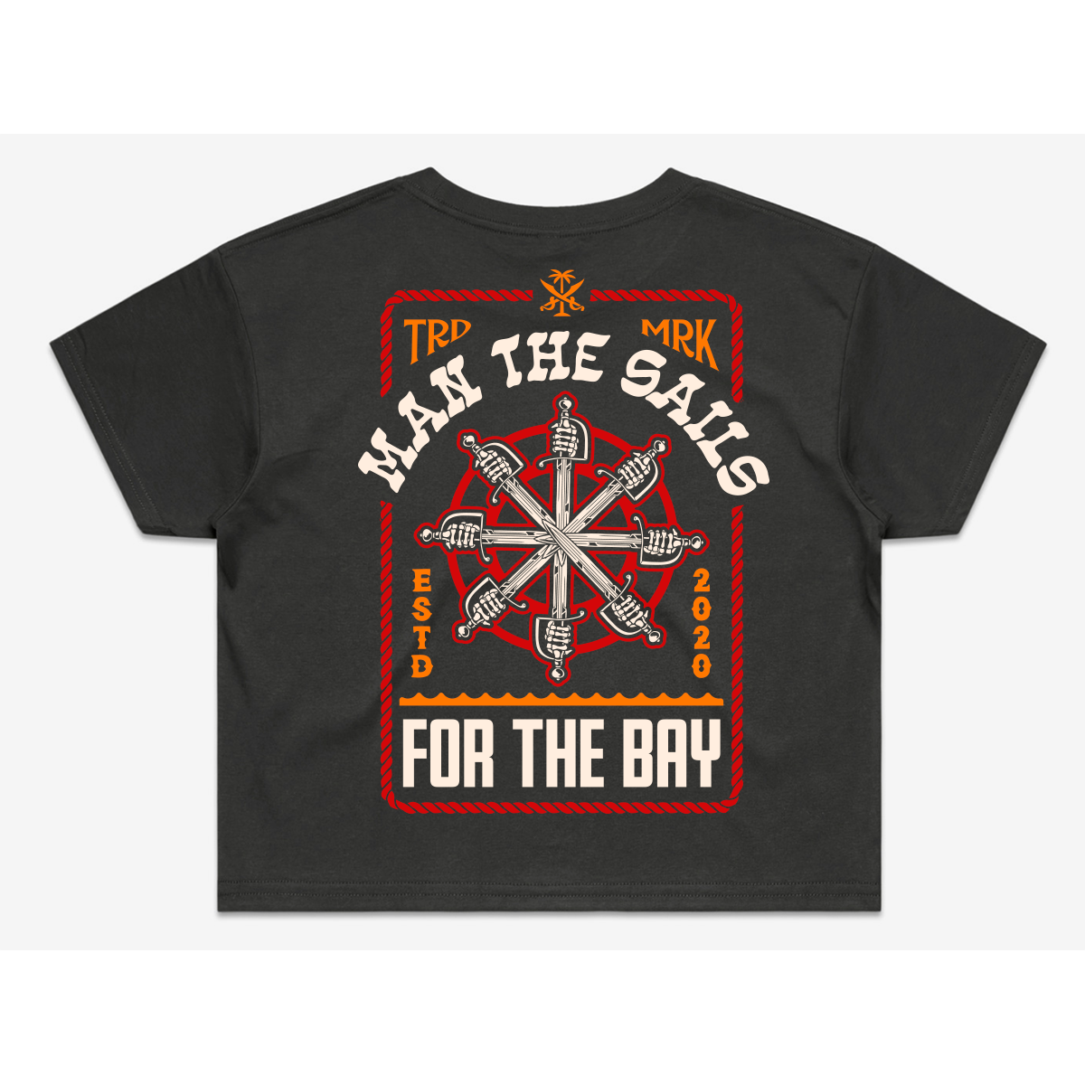 Man the Sails Ladies Crop tee
