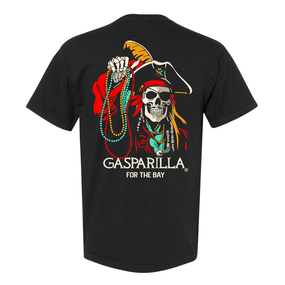 Gasparilla Beads & Bones Pocket Tee