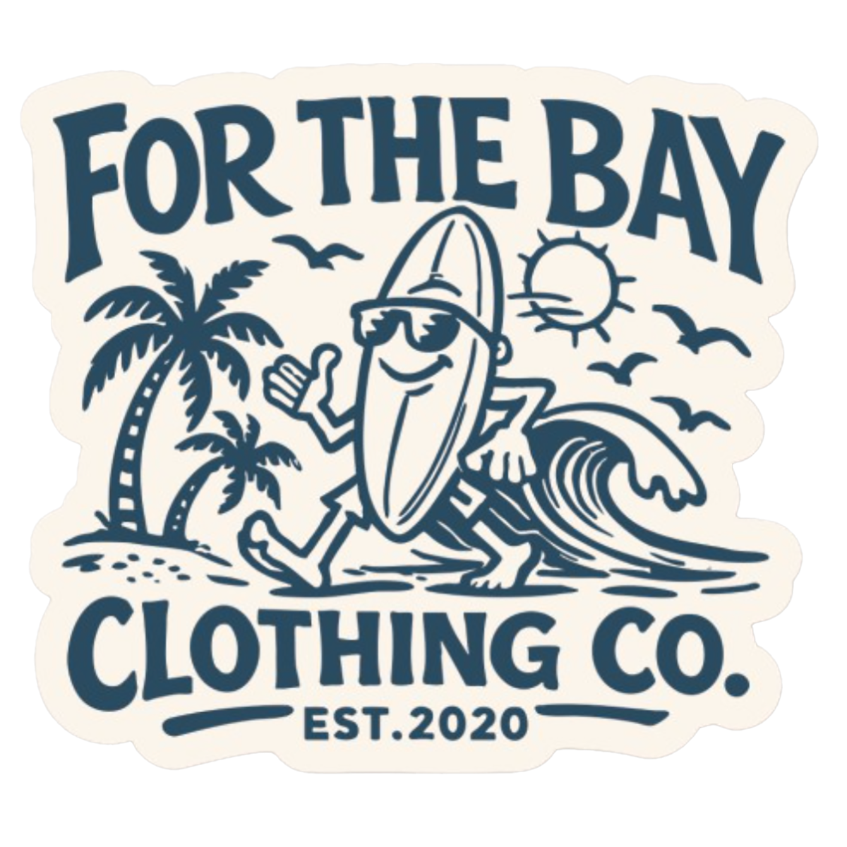 For the Bay Sunset Shred Sticker