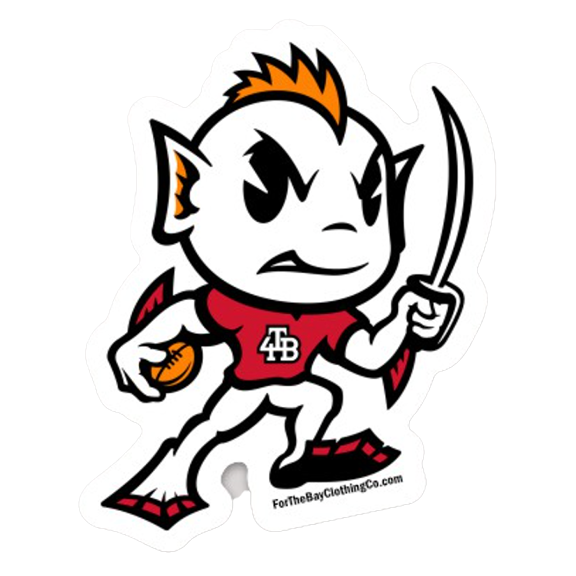 4TB Mascot Football Sticker