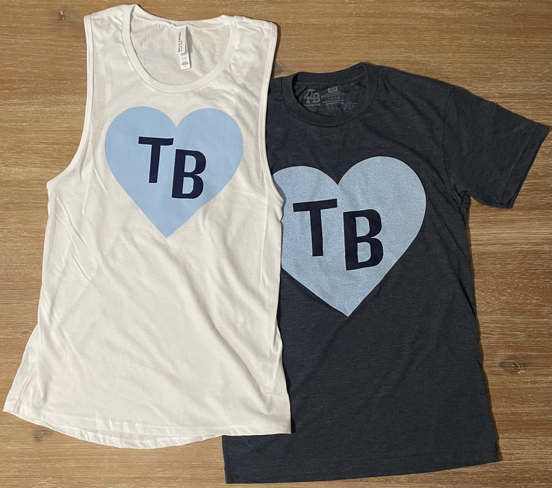 Heart of TB Baseball tee