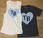 Heart of TB Ladies Baseball Muscle tank