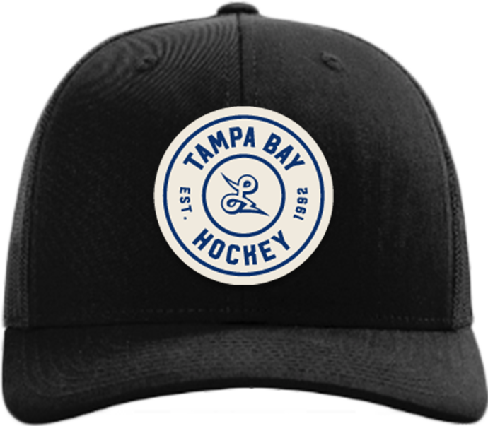 Tampa Bay Hockey Circle Woven Patch Trucker hat