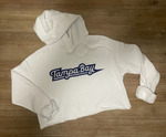 Ladies Tampa Bay Script Hockey Cropped Hoodie