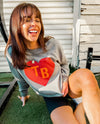Heart of TB Football Ladies Crop Crew Sweatshirt