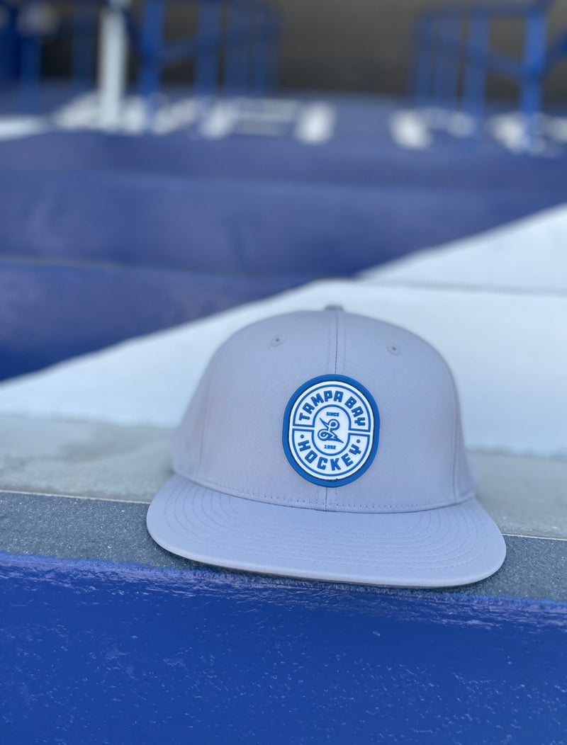 Tampa Bay Hockey Oval Rubber FlexFit hat