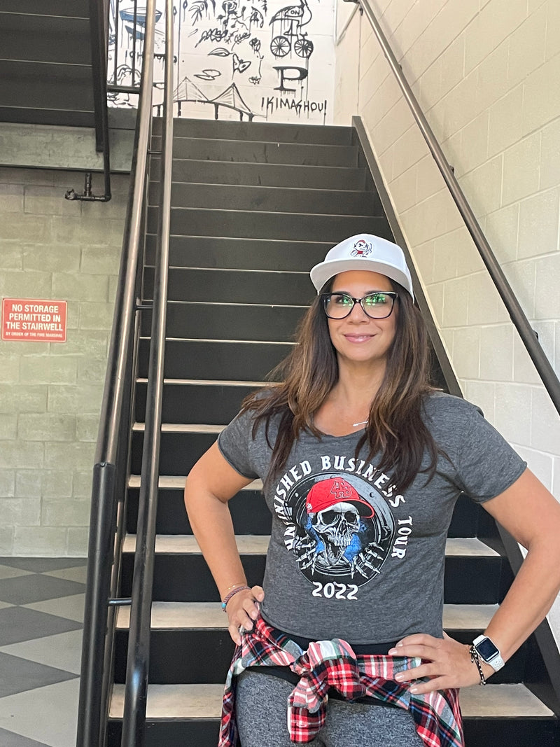 2022 Unfinished Business Tour cropped tee