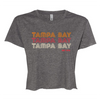 Ladies Tampa Bay Football Retro Cropped tee