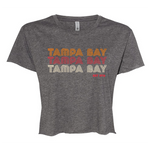 Ladies Tampa Bay Football Retro Cropped tee