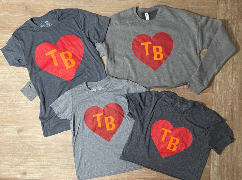 Heart of TB Football Ladies Crop Crew Sweatshirt