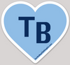 TB Heart Baseball Sticker