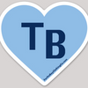 TB Heart Baseball Sticker
