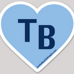 TB Heart Baseball Sticker