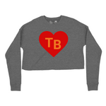Heart of TB Football Ladies Crop Crew Sweatshirt
