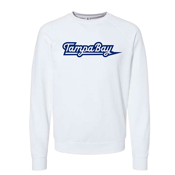 Ladies Tampa Bay Script Hockey Crew Sweatshirt