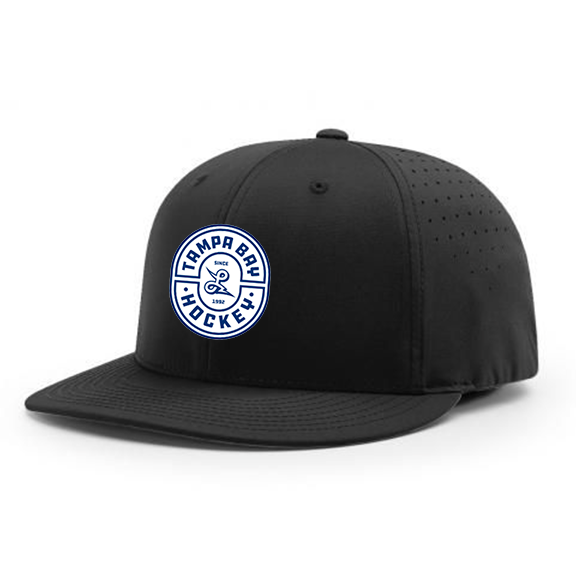 Tampa Bay Hockey Oval Rubber FlexFit hat