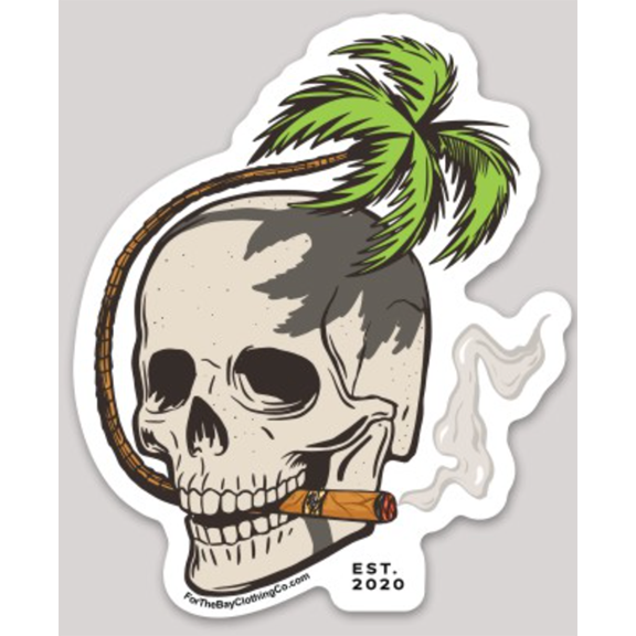 Tampa Bay City Skull Sticker