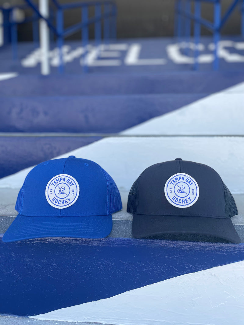 Tampa Bay Hockey Circle Woven Patch Trucker hat
