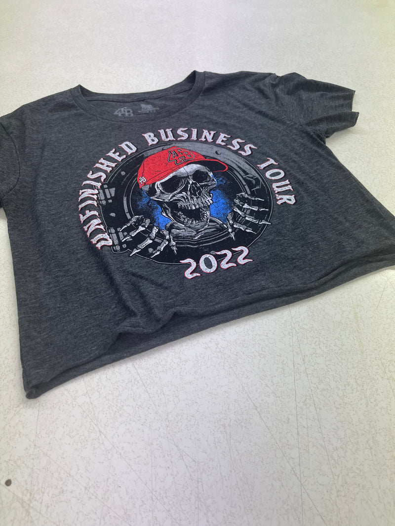 2022 Unfinished Business Tour cropped tee