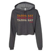 Ladies Tampa Bay Retro Cropped Hoodie