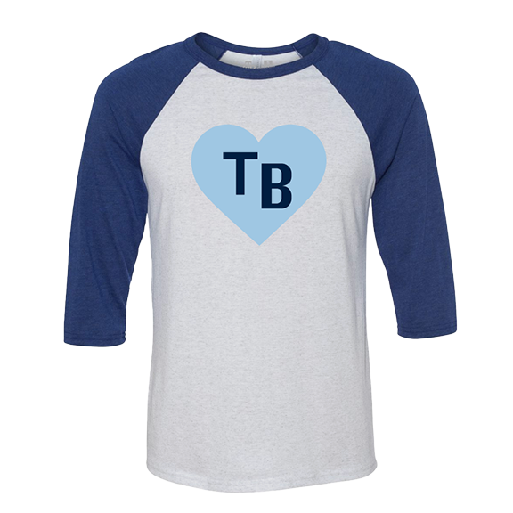 Heart of TB Baseball Raglan tee