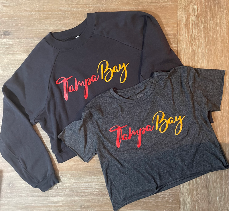 Ladies Script Tampa Bay Cropped tee