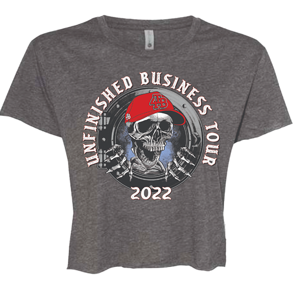 2022 Unfinished Business Tour cropped tee