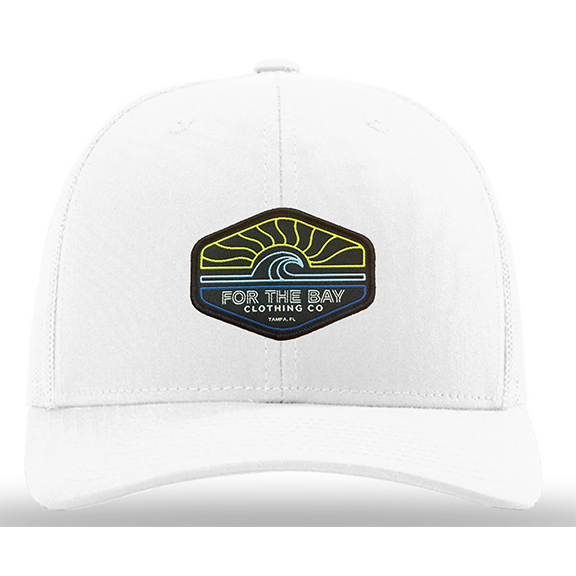 For the Bay Coastal Blue Wave Trucker Hat